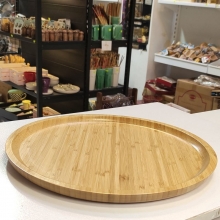 round 35 cm bamboo plate
