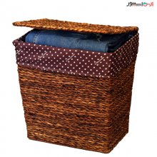 Small rectangular wicker clothes basket