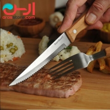 چاقو استیک دسته چوبی:yukon