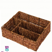 wicker Spoon and fork holder inside the cabinet
